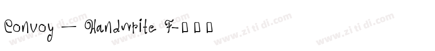 Convoy — Handwrite F字体转换